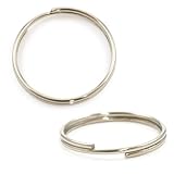 PLATA 二重リング パーツ アクセサリー 金具 ハンドメイド キーホルダー 丸カン シルバー 10個セット 【 外径20mm 太さ1.0mm 】