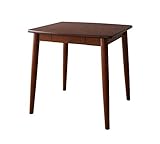 引き出し付コンパクトダイニングテーブル 天然木タモ材×天然木ラバーウッド材 2カラー展開 (【テーブル幅75cm】, ブラウン)