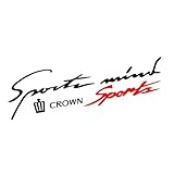 クラウン 車のステッカー 1枚車用ライトアイブロウステッカー、ボンネット ステッカー スポーツマインドレターフロントカバーステッカー 車体装飾車のステッカー車のヘッドライトデカール (黒, クラウン) [並行輸入品]