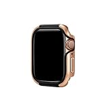 スマートウォッチ保護ケース・Apple Watch Series 9/8/7用 ケース/カバー TPU＆サイドアルミバンパー 41mm用 かっこいい アップルウォッチ シリーズ7 バンパーカバー[41mm(ローズゴールド)]