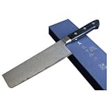 穂岐山刃物 ニッケルダマスカス(洋包丁タイプ)鍔付薄刃 165mm【青一丁箱入】 5508-152568