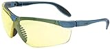 Uvex S3722 Genesis Slim Safety Eyewear, Blue Gray Frame, Amber Ultra-Dura Hardcoat Lens by Uvex