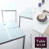 ガラスデザインダイニング【De modera】ディ・モデラ/テーブル (W130)