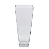 Essential D?cor Entrada Collection Glass Vase, 16 by 6.5-Inch, Clear [並行輸入品]