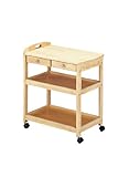木製　キッチンワゴン ナチュラル 　キャスター付き