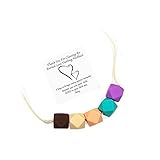 Silicone Teething Necklace For Mom To Wear - BPA Free, Dishwasher Safe, Stylish Teether, Mom Approve