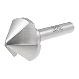 uxcell 面取りビット　エンドミル　12mm x 40mm　90度　HSS　シルバートーン　ストレートシャンク