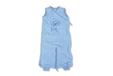 Baby Boum Lightweight 2 - in - 1 Sleep Sack and Jumpsuit with Cute Chuckling Smurf Print (Sky Blue, 