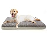 Peto-Raifu ベッド クッション 犬ベッド ペットベッド ペットソファーベッド 夏 ひんやり 冷感 冷感ベッド 洗える ふわふわ 犬寝床 防水 滑り止め 老犬介護 床ずれ 防止 通年使用 秋田犬 中型犬 小型犬の多頭飼い 豆冷感 グレー 107*81*8cm