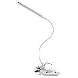 Hzfluo クリップライト LED デスクライト3段調色(電球色/昼光色/昼白色) 11段調光 テーブルスタンド 卓上ライト 360度回転