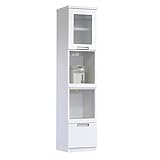 日本製 シンプル 幅40cm スリム ダイニングボード ホワイト 完成品