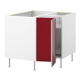 IKEA(イケア) FAKTUM アブストラクト レッド 49862403 コーナーベースキャビネット、アブストラクト レッド