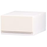 リブウェル(Livewell) 日本製 彩 -Irodori- 収納ケース (アイボリー, 35cm幅 1段)