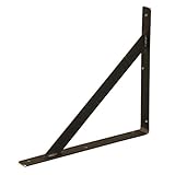 【黒皮鉄シリーズ】 棚受け金具 （ワックス仕上げ） Ｌサイズ