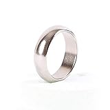 【手品 マジック】Magnetic PK Ring/磁気付き指輪 マグネットリング コインディスアピアリング 近景マジック道具 (20mm, 銀)