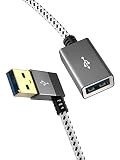 CableCreation USB 3.0延長ケーブル USB 3.0 A(オス) - (メス) 延長コード スペースグレー 0.3m