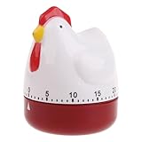 かわいい鶏キッチン調理タイマー機械式カウントダウン時計アラームリマインダー F キッチンタイマー調理チキン