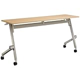 ライオン事務器 デリカフラップテーブル クルーク W1800×D450×H720mm QL-1845R【代引不可】
