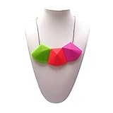 Lil' Jumbl Baby Teething Necklace | Organic Food Grade Silicone | BPA-Free (Multi Color E) [並行輸入品]