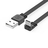USB 2.0 タイプ C データケーブル 2A 急速充電 480Mbps データ転送フラットワイヤーライン 90 度エルボタブレット電話用