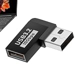 USB A L字 アダプター 高速転送 90度 直角 L字 オス To A メス 変換コネクター アルミニウム合金材料 小型 軽量 延長電源データアダプター高速データ伝送アダプタ USB Type A L字型 90度USBアダプター、直角USBアダプター - USB3.0 アダプター オス - メス - USB エクステンダー コネクタ、ラップトップ、電話、PC 用の USB コネクタ アダプタ