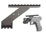 HWZ 金属製堅固である グロック シリーズに最適 ハンドガン 用 20mmレイル対応 拡張 マウントベース マウントレール キャリ チセット