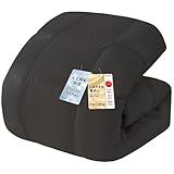 Softime 掛け布団 人工羽毛布団 ダブル 冬 ダックダウン93%相当 【宇宙服素材エアロゲル採用 羽毛布団より軽量·保温】 体にフィッ