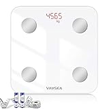 VAVSEA 体重計 スマホ 体重計 体脂肪 体組成計 精度0.01kg 父の日 肥満予防 乗るだけ 電源自動ON/OFF 体重/体脂肪率/
