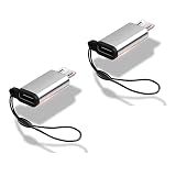Type-C to Micro USB 変換アダプター 2個セット Type C メス to Micro USB オス 変換アダプタ データ転送 充電対応 Xperia、Galaxy、Nexus、HUAWEI等Micro USB設備対応 (シルバー)