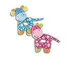 PLUSH GIRAFFE RATTLES 7" Blue/Toys/Crib Toys/Baby Shower [並行輸入品]