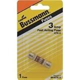 Bussmann BP / ktk-3 3 Amp Limitron Fast Acting Supplementaryヒューズメラミンチューブ600 V UL Listed、Carded、