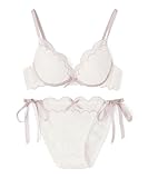 northerly(ノーザリー) インナーセット シアードットチュール ブラジャー＆ショーツセット WH×ラテ B70