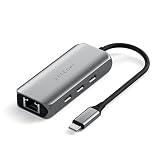 Satechi USB C 2.5 ギガビット 有線LAN アダプター、拡張された速度 ＆ USB-C 3.2 ポート ×3 搭載 4-in-1 ネットワークアダプター、MacBook、iPad、Windows、Android、Chrome 和その他対応