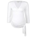 JoJo Maman Bebeジョジョママンベベ(イギリス)/Wrap Top マタニティラップトップ/サイズM/White/A9020WHIM/221