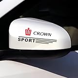 クラウン に適用 車用ミラー、車用バックミラー,サイドミラーレ サイドミラーステッカー スポーツステッカー 2枚 (黒, クラウン)