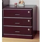 全段鍵付きシークレットチェスト 【3段】 木製(桐) 隠しキャスター付き 幅30cm×奥行39.5cm