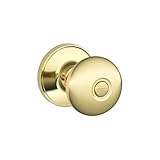 Dexter by Schlage j40str605 Stratusベッドand Bathノブ、明るい真鍮by Schlageロック会社