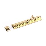 gloglow真鍮ドアスライドロックバレルボルトゴールドトーン真鍮ドアスライドキャッチロックボルトラッチバレルホーム安全ハードウェアゲート組み合わせスライドボルトロック 4 Inch GLOGLOWd