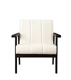 レトロデザイン木肘ソファ【LARZ】ラーズ 1P アイボリー