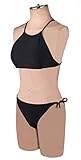 Florataレディースビキニセットホルターネックパッド入りブラタンキニ水着水着Bathing Beachwear カラー: ブラック