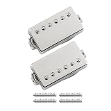 FLEOR Alnico5 ギター ハムバッカーピックアップセット クローム ブリッジ＆ネックピックアップ LPスタイルギター対応パーツ