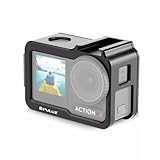 PULUZ DJI Osmo Action 4 / 3用保護フレーム CNCアルミニウム合金製 DJI Osmo Action 4 / 3用保護ケージ Osmo Action 4 / 3用アダプターフレーム ネジとベースマウント付き 直接充電可能&衝撃吸収&軽量