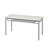 生興 テーブル MTS型会議用テーブル W1500×D600×H700 4本脚タイプ 棚付 MTS-1560IS ニューグレー