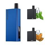 Eonfine 電子タバコ ベイプ 爆煙 パワー調節可能 vape 持ち運び シーシャ 30000口吸引可能 タバコカプセル対応 電子たばこ スターターキット 充電式 ニコチン タール無し 禁煙グッズ pod型 水蒸気たばこ 禁煙サポート 本体とカートリッジ*2（ミント+タバコ）