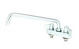 T&S Brass 5F-4CLX12 Equip 4-Inch C/C Deck Mount Workboard Fct with 12-Inch Swing Nozzle by T&S Brass