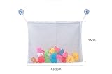 おもちゃ収納袋 メッシュバッグ 片付け ネット お風呂場 部屋 収納 おもちゃ入れ 多用途 収納ネット 大容量 ギフト プレゼント ホワイト