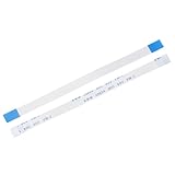 uxcell フラットケーブル 10ピン 0.5mmピッチ 100mm FPC FFC接続リボンケーブル Aタイプ 5個パック