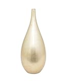 Benzara HRT-68079 Ceramic Vase, Champagne [並行輸入品]