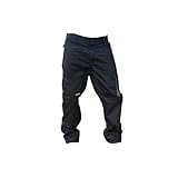 (デルタプラス) Delta Plus マッハ2 ワークウェア 作業服ボトムス 作業着ズボン 作業用パンツ (レギュラー丈) 男性用 (L) (ブラック/グレー)