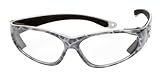 Body Glove 90226 Precision Dual-Lens High Impact Safety Glasses, Silver Tortoise Frame, Clear Lens b